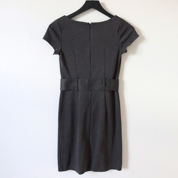 Size 2 H&M Belted Gray Dress - Picture 4 of 4